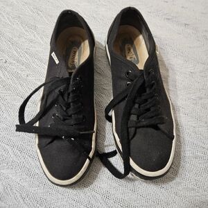 Wolky Linda Sneakers Womens 38/7 Navy Blue Canvas Lace Up Tennis Shoes
